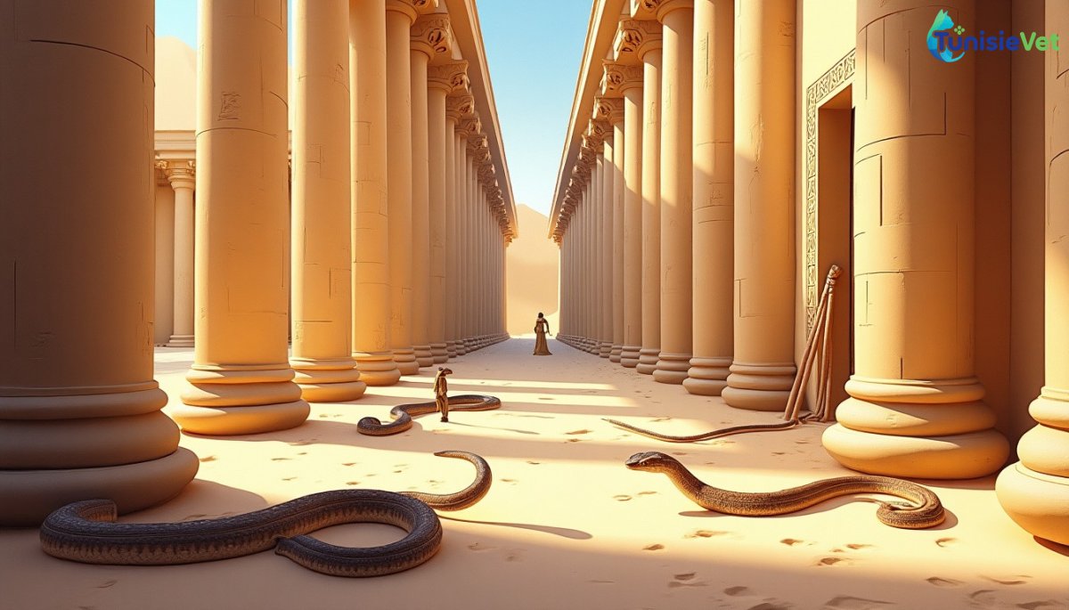 Les serpents des magiciens face au miracle de Musa