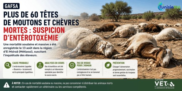 Plus de 60 moutons et chèvres morts à Gafsa : suspicion d’entérotoxémie